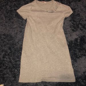 brand: H&M Size: about 8 in junior Color: silver with sparkles … Dress with bow